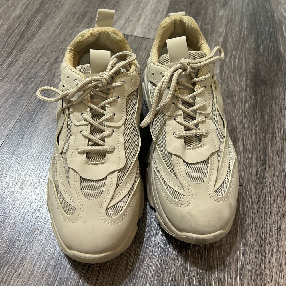 Tan Chunky Sneakers Zapshop
